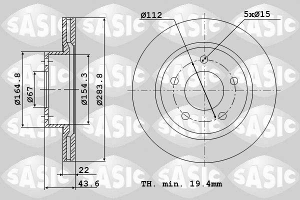 Sasic 9004405J - Jarrulevy inparts.fi