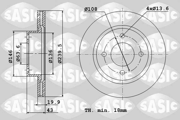 Sasic 9004401J - Jarrulevy inparts.fi