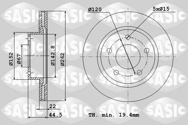 Sasic 9004417J - Jarrulevy inparts.fi