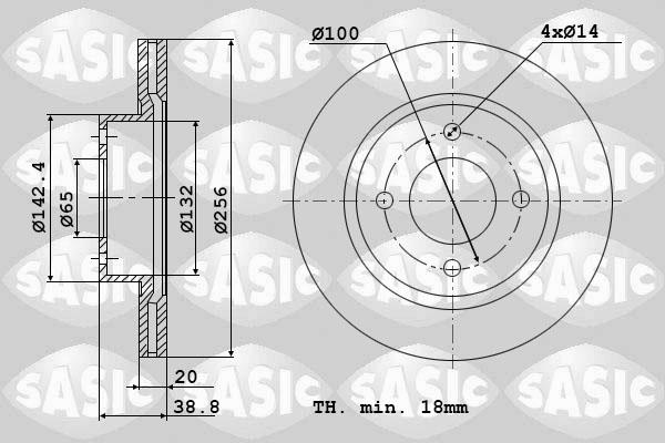 Sasic 9004432J - Jarrulevy inparts.fi