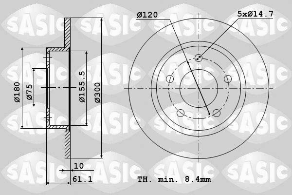 Sasic 9004437J - Jarrulevy inparts.fi