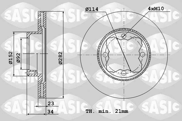 Sasic 9004536J - Jarrulevy inparts.fi