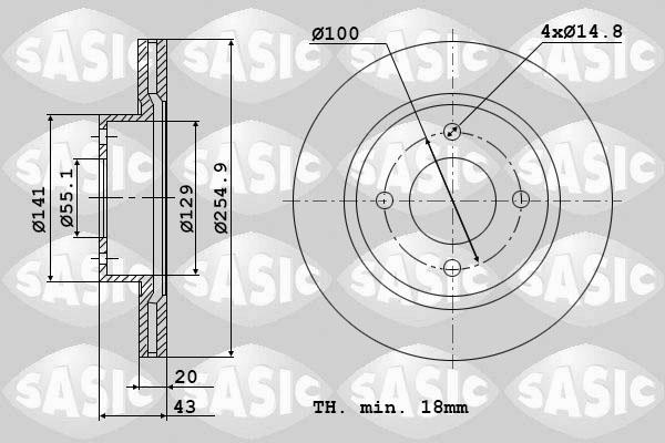 Sasic 9004897J - Jarrulevy inparts.fi