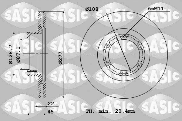 Sasic 9004849J - Jarrulevy inparts.fi