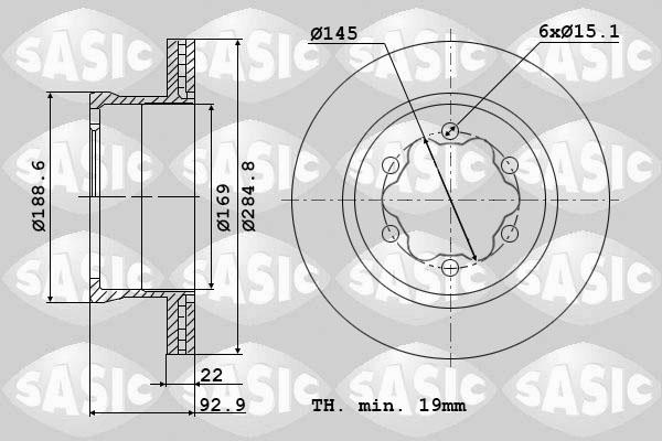 Sasic 9004843J - Jarrulevy inparts.fi