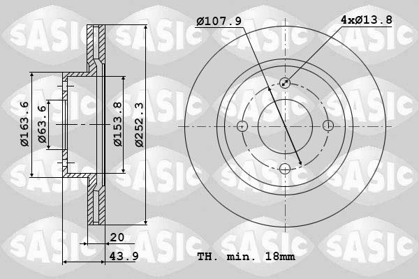 Sasic 9004819J - Jarrulevy inparts.fi