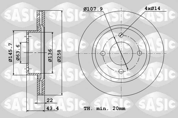 Sasic 9004817J - Jarrulevy inparts.fi