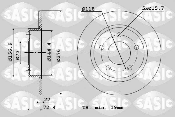 Sasic 9004828J - Jarrulevy inparts.fi