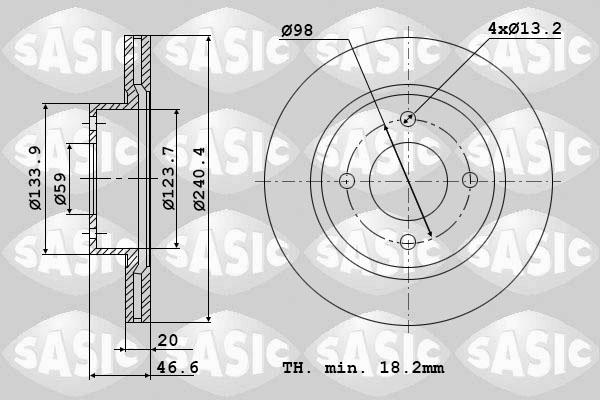 Sasic 9004822J - Jarrulevy inparts.fi