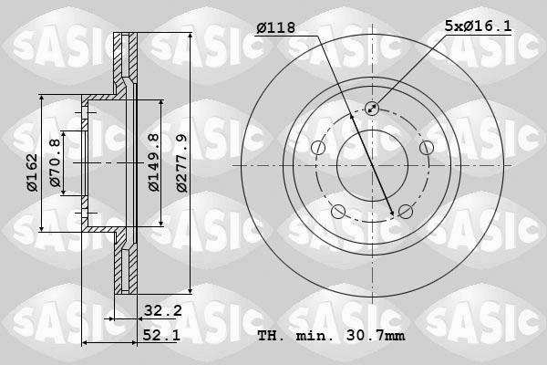 Sasic 9004875J - Jarrulevy inparts.fi