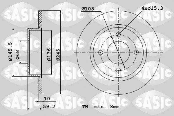 Sasic 9004393J - Jarrulevy inparts.fi