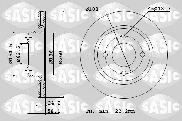 Sasic 9004359J - Jarrulevy inparts.fi