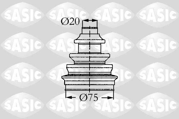 Sasic 9004721 - Paljekumi, vetoakseli inparts.fi