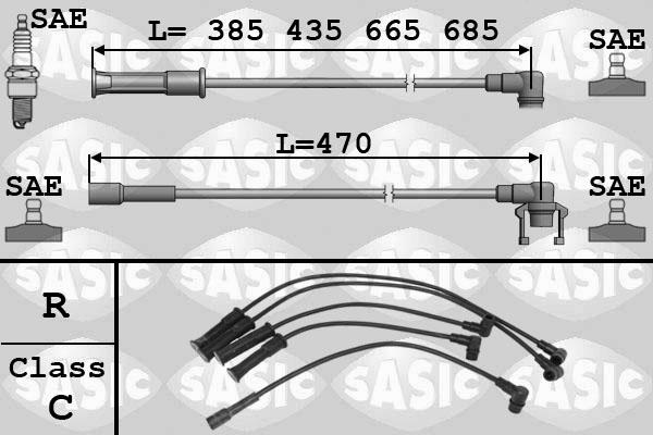 Sasic 9284007 - Sytytysjohtosarja inparts.fi