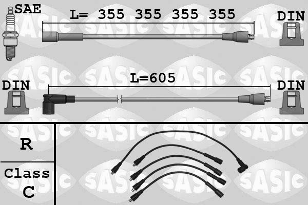 Sasic 9284017 - Sytytysjohtosarja inparts.fi