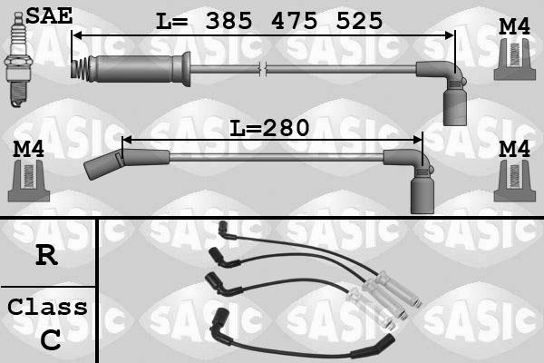 Sasic 9286058 - Sytytysjohtosarja inparts.fi