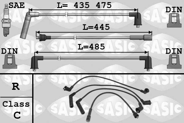 Sasic 9286063 - Sytytysjohtosarja inparts.fi