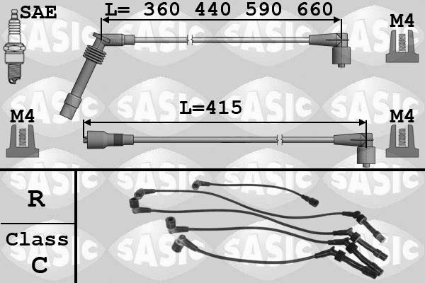 Sasic 9286080 - Sytytysjohtosarja inparts.fi