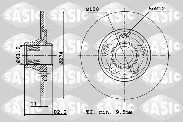 Sasic 4004300J - Jarrulevy inparts.fi