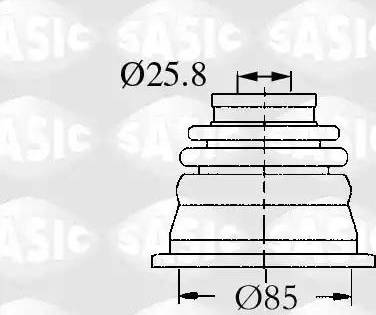 Sasic 4003458 - Paljekumi, vetoakseli inparts.fi