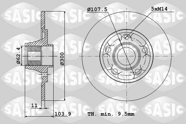 Sasic 6104045 - Jarrulevy inparts.fi