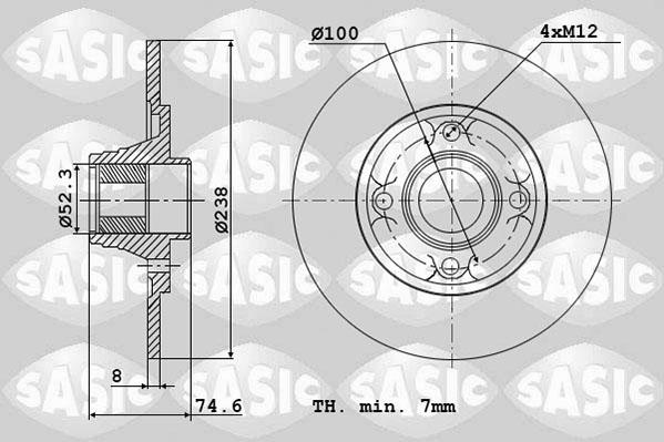 Sasic 6104040 - Jarrulevy inparts.fi