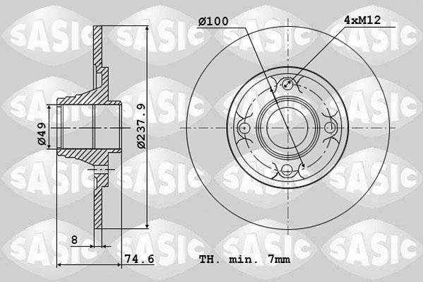 Sasic 6104015 - Jarrulevy inparts.fi