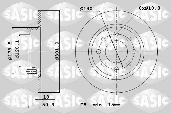 Sasic 6104033 - Jarrulevy inparts.fi