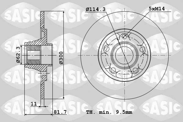 Sasic 6104028 - Jarrulevy inparts.fi