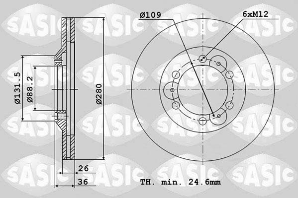 Sasic 6106092 - Jarrulevy inparts.fi