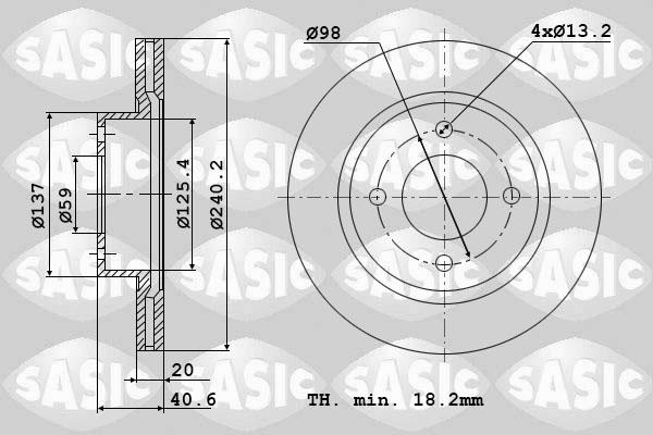 Sasic 6106001 - Jarrulevy inparts.fi