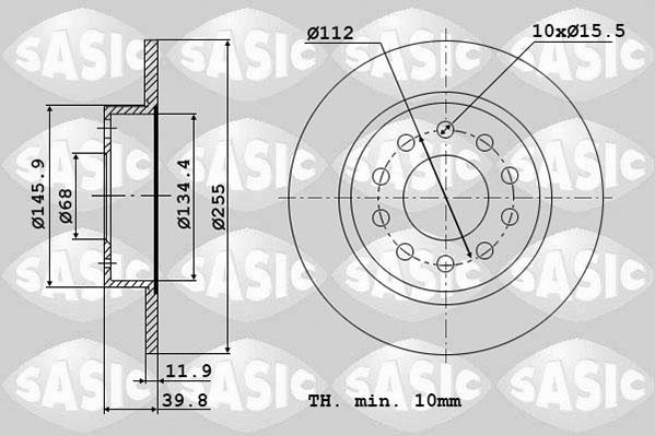 Sasic 6106039 - Jarrulevy inparts.fi