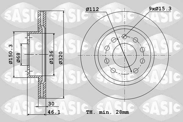 Sasic 6106034 - Jarrulevy inparts.fi