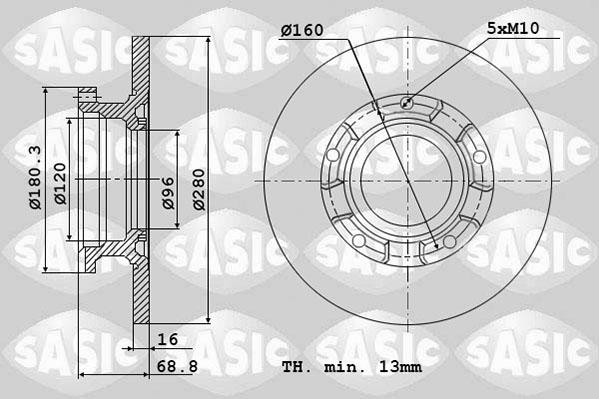 Sasic 6106145 - Jarrulevy inparts.fi