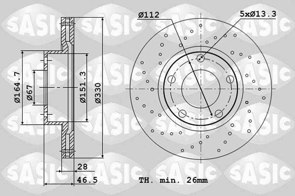 Sasic 6106105 - Jarrulevy inparts.fi