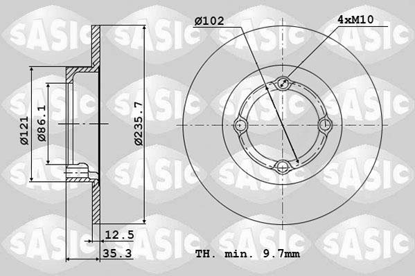 Sasic 6106111 - Jarrulevy inparts.fi