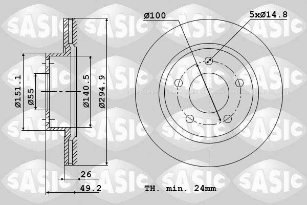 Sasic 6106124 - Jarrulevy inparts.fi