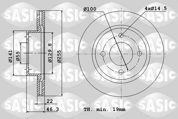 Sasic 6106125 - Jarrulevy inparts.fi