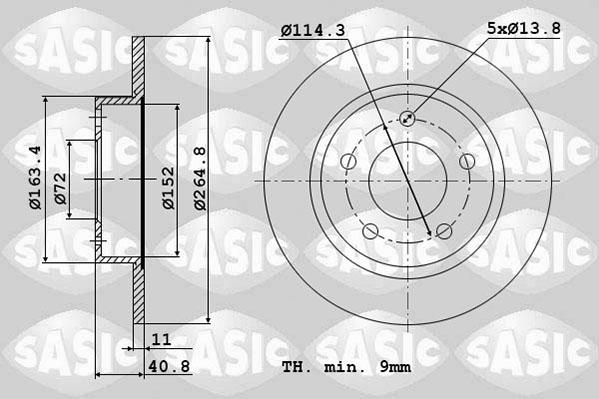 Sasic 6106354 - Jarrulevy inparts.fi