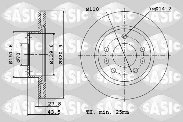 Sasic 6106355 - Jarrulevy inparts.fi