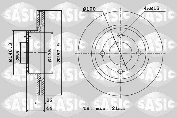 Sasic 6106351 - Jarrulevy inparts.fi