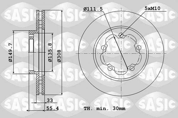 Sasic 6106300 - Jarrulevy inparts.fi