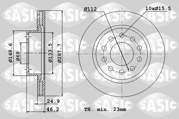 Sasic 6106334 - Jarrulevy inparts.fi