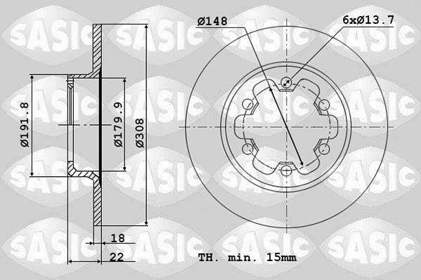 Sasic 6106299 - Jarrulevy inparts.fi