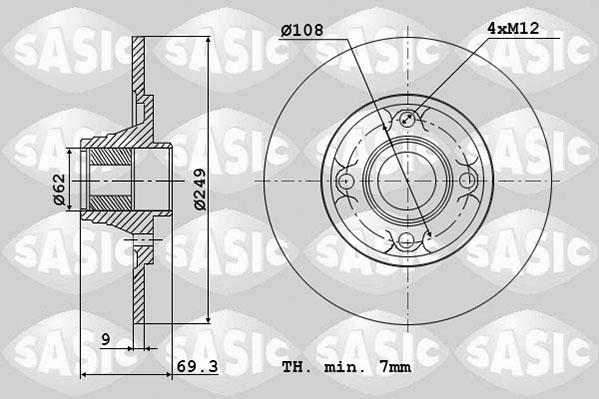 Sasic 6100004 - Jarrulevy inparts.fi