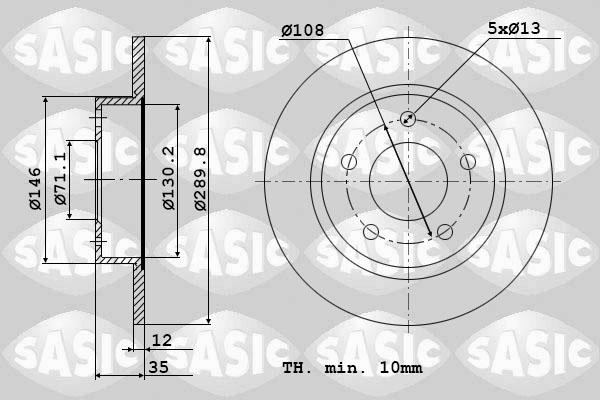 Sasic 6100001 - Jarrulevy inparts.fi