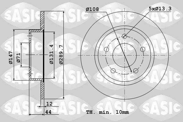 Sasic 6100028 - Jarrulevy inparts.fi