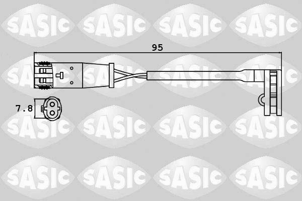 Sasic 6236008 - Kulumisenilmaisin, jarrupala inparts.fi