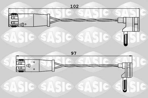 Sasic 6236033 - Kulumisenilmaisin, jarrupala inparts.fi