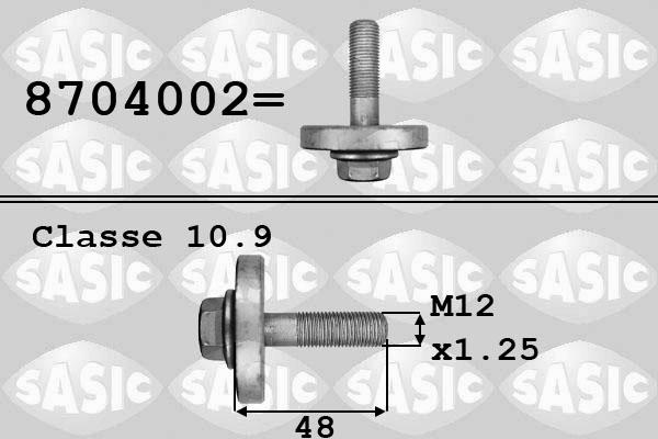 Sasic 8704002 - Hihnapyörän ruuvi inparts.fi